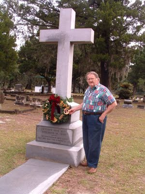 John at Young grave