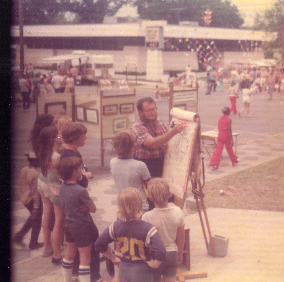 Street preaching at shrimp festival 02