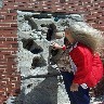 Ginny examines a wall.jpg (215868 bytes)